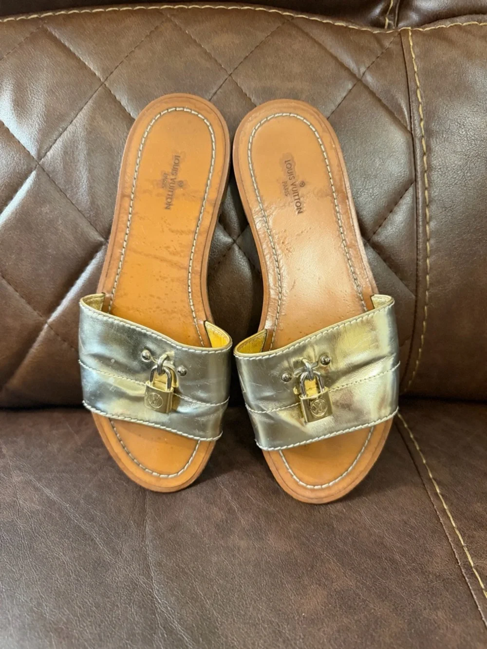 Louis Vuitton Lock It Slide Sandals - Picture 8 of 11